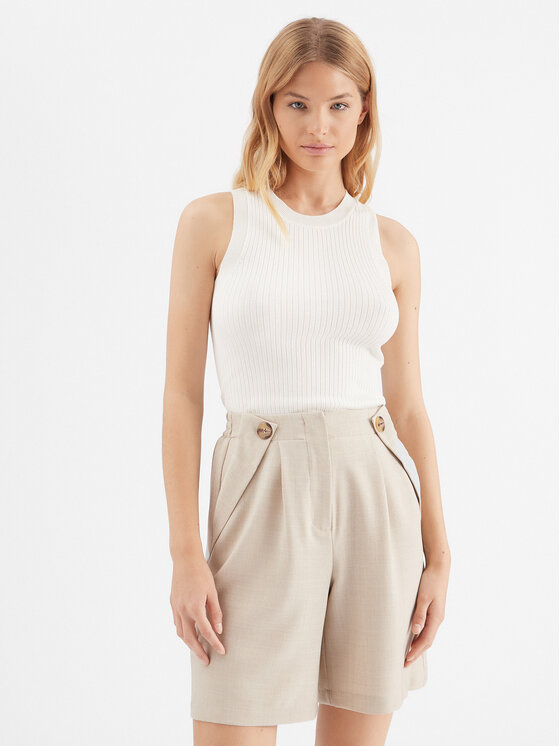 JDY топ Aya 15287501 Бял Slim Fit за Жени цена