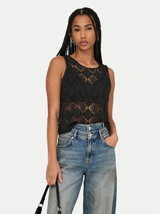 JDY топ Eva 15351499 Черен Regular Fit за Жени цена