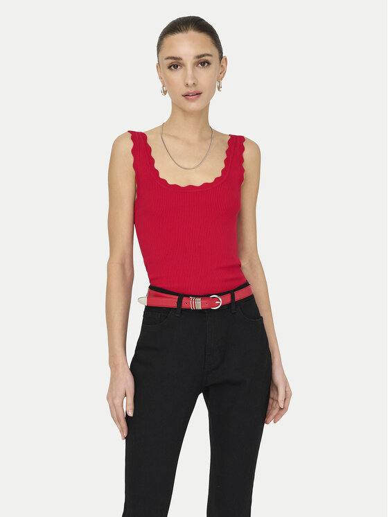 JDY топ Nanna 15290585 Червен Slim Fit за Жени цена