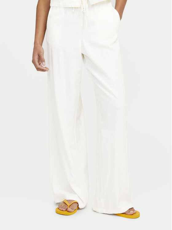JJXX Текстилни панталони Breeze 12269769 Бял Wide Leg за Жени цена