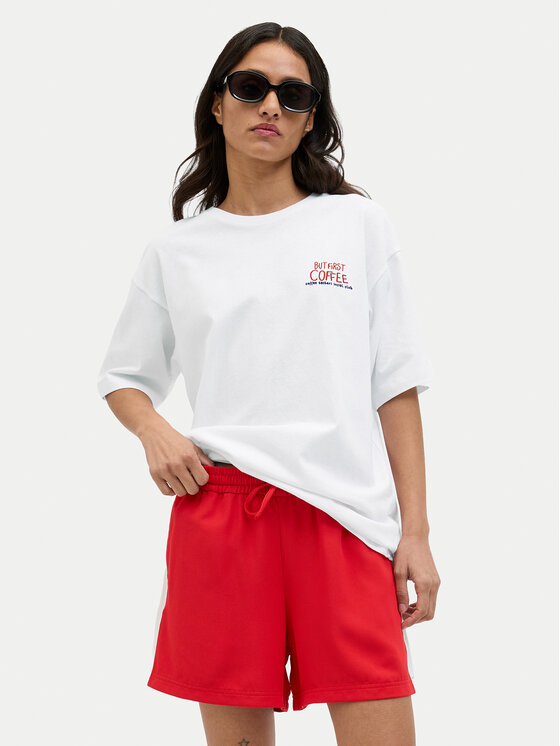 JJXX Тишърт Nina 12273776 Бял Loose Fit за Жени цена