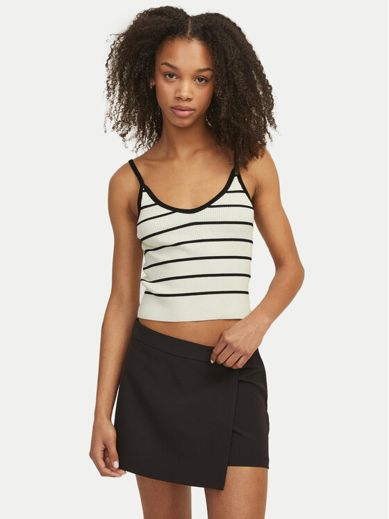 JJXX топ Esther 12255237 Екрю Slim Fit за Жени цена