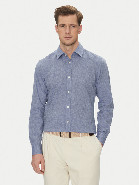 JOOP! Jeans Риза 15 JJSH-92Hanson2K-W 30045977 Тъмносин Regular Fit за Мъже цена