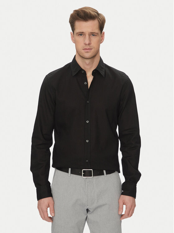 JOOP! Jeans Риза 15 JJSH-92Hanson2K-W 30045977 Черен Regular Fit за Мъже цена