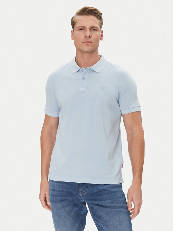 JOOP! Jeans Тениска с яка и копчета 15 JJJ-02Ambrosian 30045619 Светлосиньо Modern Fit за Мъже цена