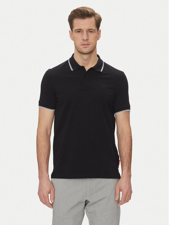 JOOP! Jeans Тениска с яка и копчета 15 JJJ-04Agnello 30045613 Черен Modern Fit за Мъже цена