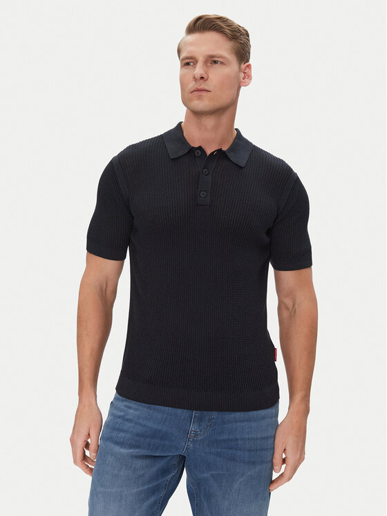 JOOP! Jeans Тениска с яка и копчета 15 JJK-08Vicono 30045448 Тъмносин Modern Fit за Мъже цена