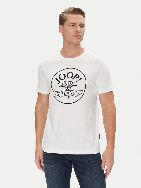 JOOP! Jeans Тишърт 15 JJJ-30Aleko 30045679 Бял Modern Fit за Мъже цена