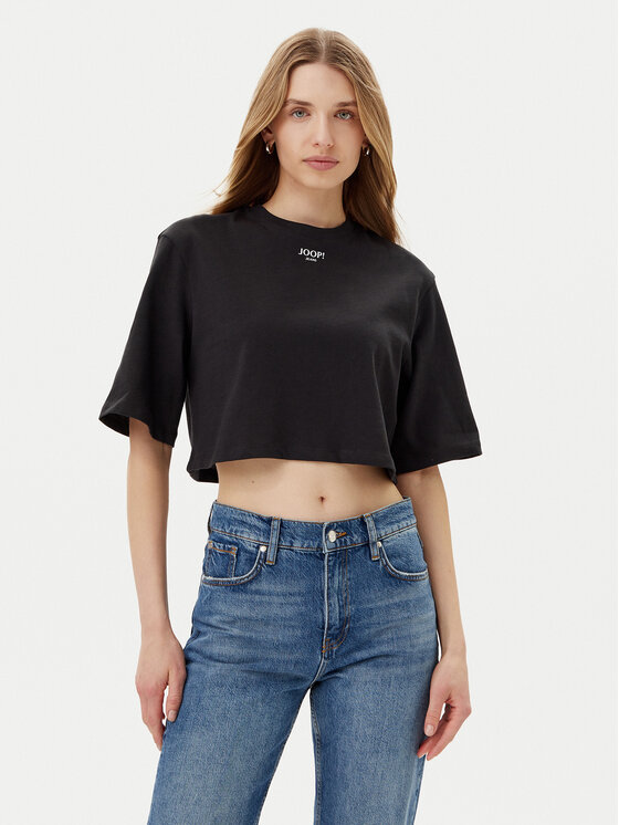 JOOP! Jeans Тишърт Taky 30046280 Черен Relaxed Fit за Жени цена