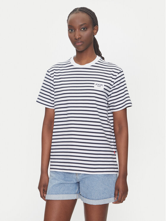 JOOP! Jeans Тишърт Teele 30046131 Тъмносин Regular Fit за Жени цена
