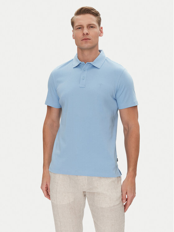 JOOP! Тениска с яка и копчета 17 JJ-10Preston 30045540 Светлосиньо Modern Fit за Мъже цена