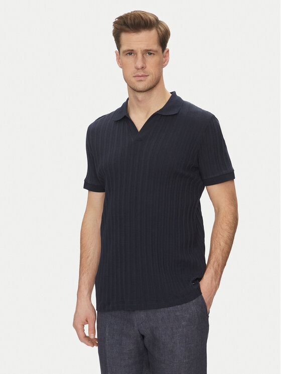 JOOP! Тениска с яка и копчета 17 JJ-33Baron 30045547 Тъмносин Modern Fit за Мъже цена