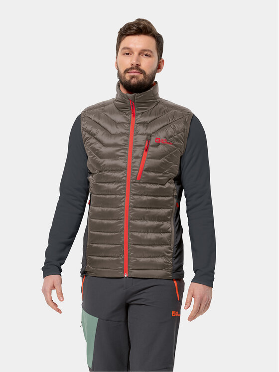 Jack Wolfskin Елек Routeburn Pro Ins Vest 1206872 Кафяв Slim Fit за Мъже цена