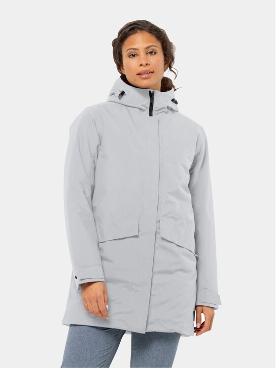 Jack Wolfskin Зимно яке Tempelhof Coat 1116151 Сив Regular Fit за Жени цена