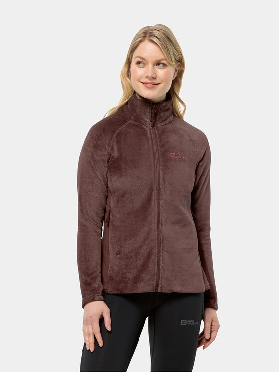 Jack Wolfskin Полар Rotwand Fz 1711421 Бордо Regular Fit за Жени цена