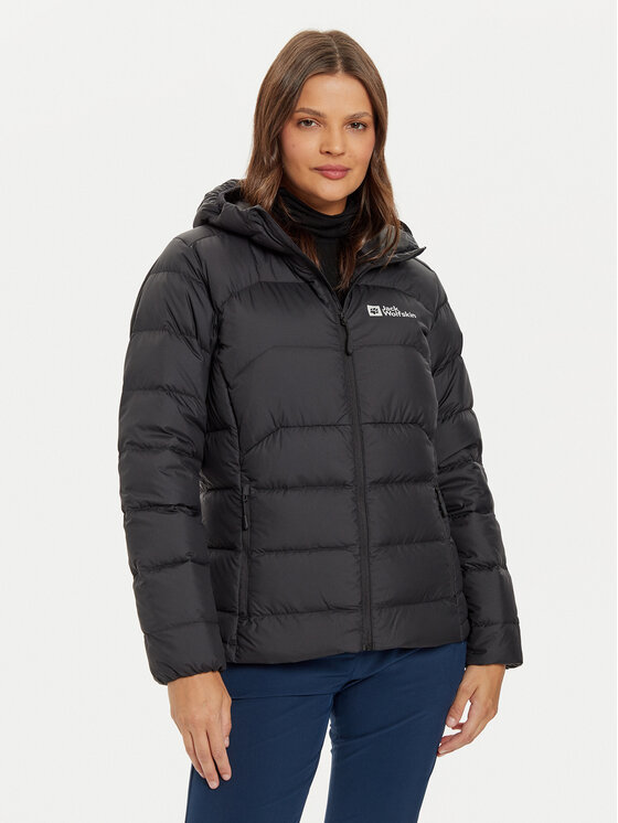 Jack Wolfskin Пухено яке Ather Down A60330 Черен Regular Fit за Жени цена