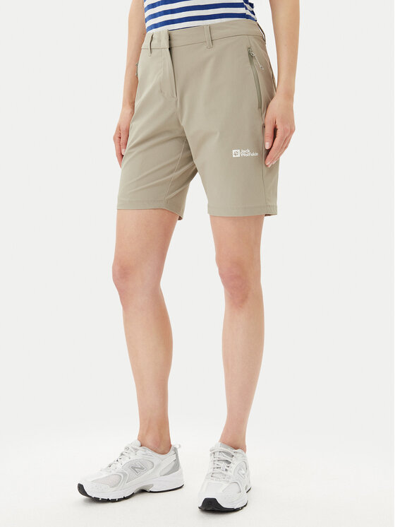 Jack Wolfskin Спортни шорти Hikeout A63931 Бежов Regular Fit за Жени цена