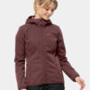 Jack Wolfskin Яке softshell Windhain Hoody 1307481 Бордо Regular Fit за Жени цена
