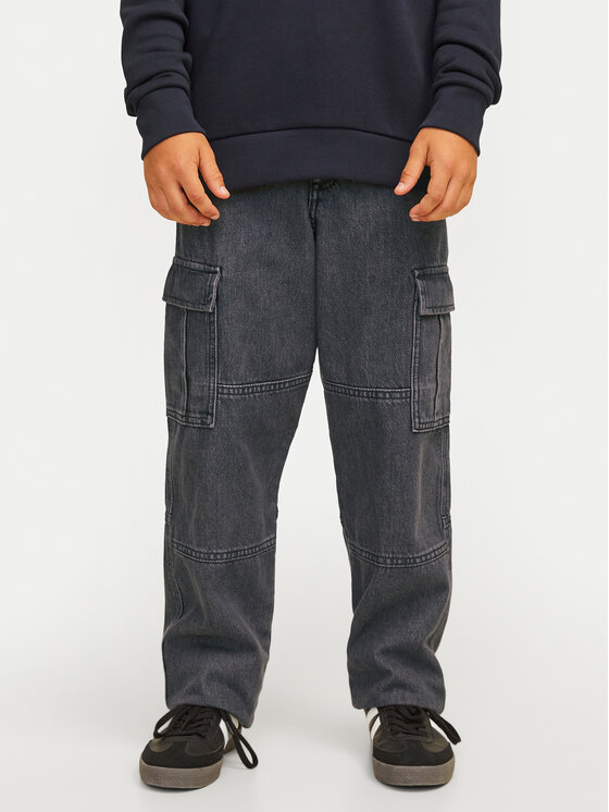 Jack&Jones Junior Дънки Chris 12262331 Сив Relaxed Fit за Момчета цена