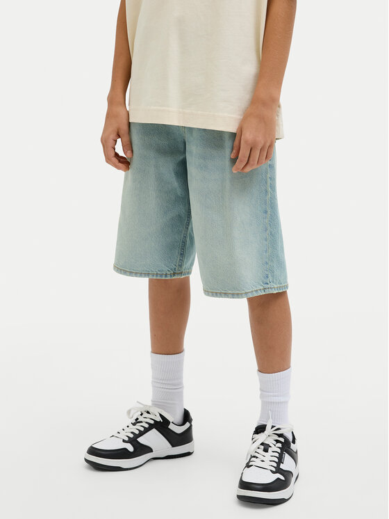 Jack&Jones Junior Дънкови шорти Alex 12274997 Син Baggy Fit за Момчета цена