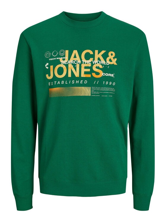 Jack&Jones Junior Суитшърт 12235720 Зелен Standard Fit за Момчета цена