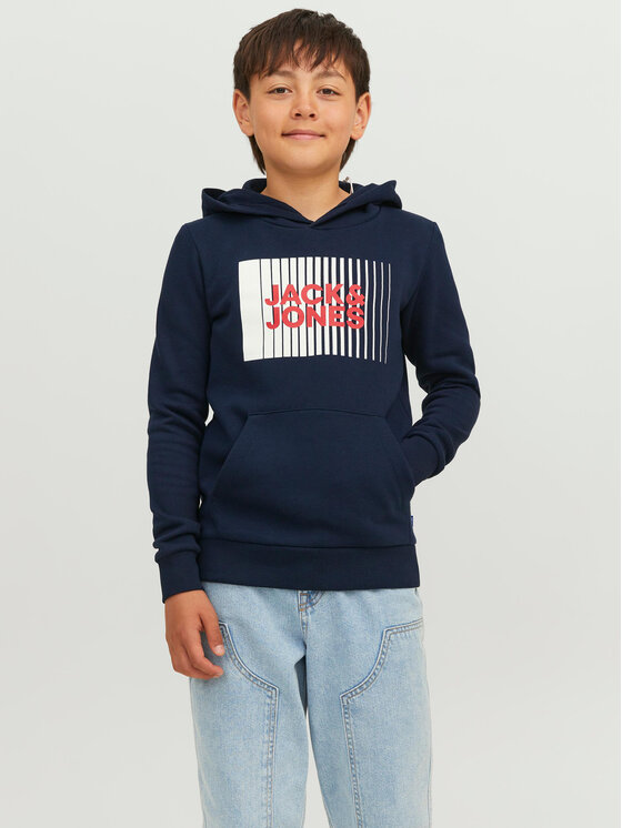 Jack&Jones Junior Суитшърт 12237459 Тъмносин Regular Fit за Момчета цена