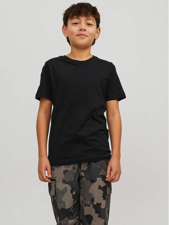 Jack&Jones Junior Тишърт Basic Tee Черен Regular Fit за Момчета цена