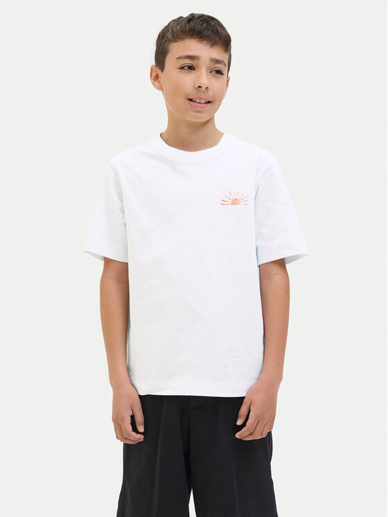 Jack&Jones Junior Тишърт Canggu 12278649 Бял Relaxed Fit за Момчета цена