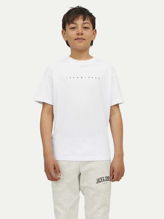 Jack&Jones Junior Тишърт Star 12237435 Бял Relaxed Fit за Момчета цена
