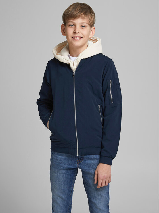 Jack&Jones Junior Яке бомбър Rush 12182385 Тъмносин Regular Fit за Момчета цена