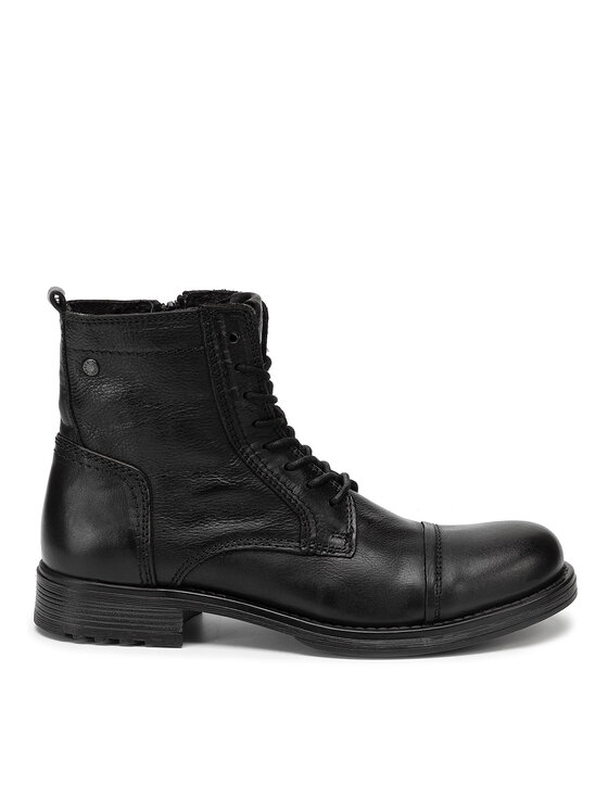 Jack&Jones Ботуши Russel Leather 12155999 Черен за Мъже цена