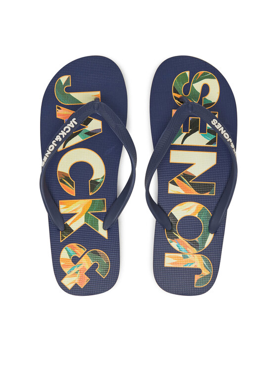 Jack&Jones Джапанки Jfwlogo Palm Print Flip Flop Ln 12230642 Тъмносин за Мъже цена