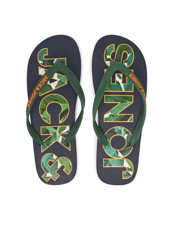 Jack&Jones Джапанки Jfwlogo Palm Print Flip Flop Ln 12230642 Тъмносин за Мъже цена