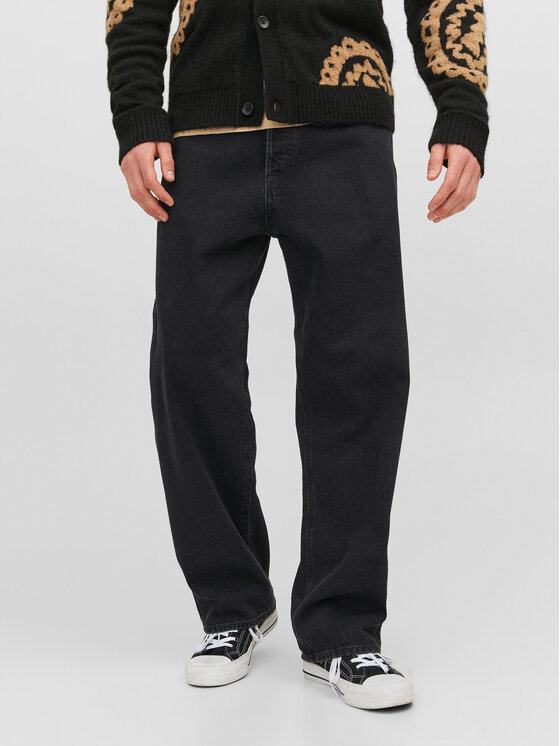 Jack&Jones Дънки Alex 12236089 Черен Baggy Fit за Мъже цена