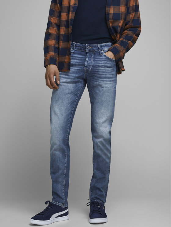 Jack&Jones Дънки Glenn 12148275 Син Slim Fit за Мъже цена