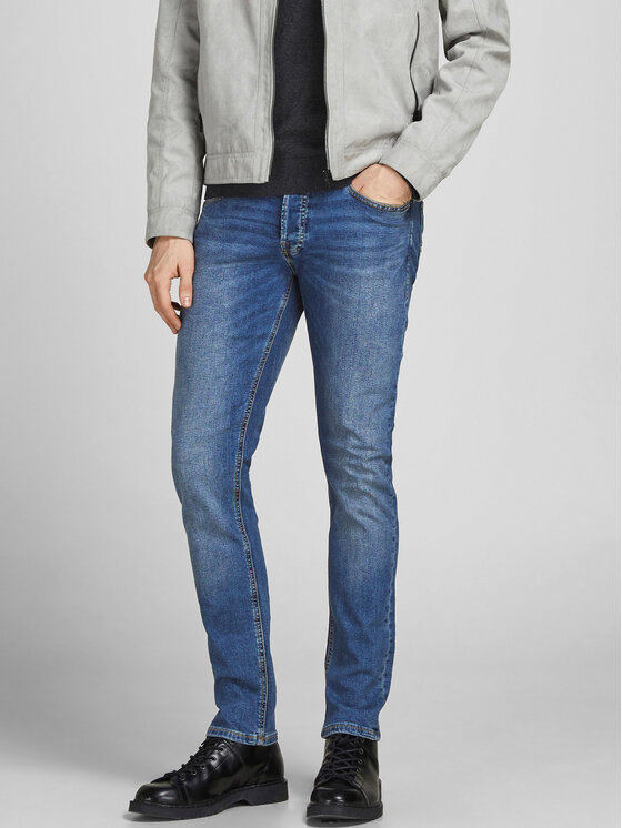 Jack&Jones Дънки Glenn 12184473 Син Slim Fit за Мъже цена