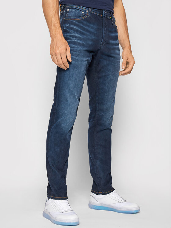 Jack&Jones Дънки Tim 12118215 Тъмносин Slim Fit за Мъже цена