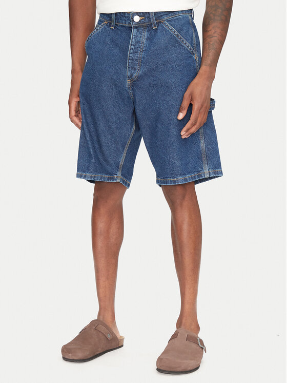 Jack&Jones Дънкови шорти Alex 12273238 Тъмносин Baggy Fit за Мъже цена