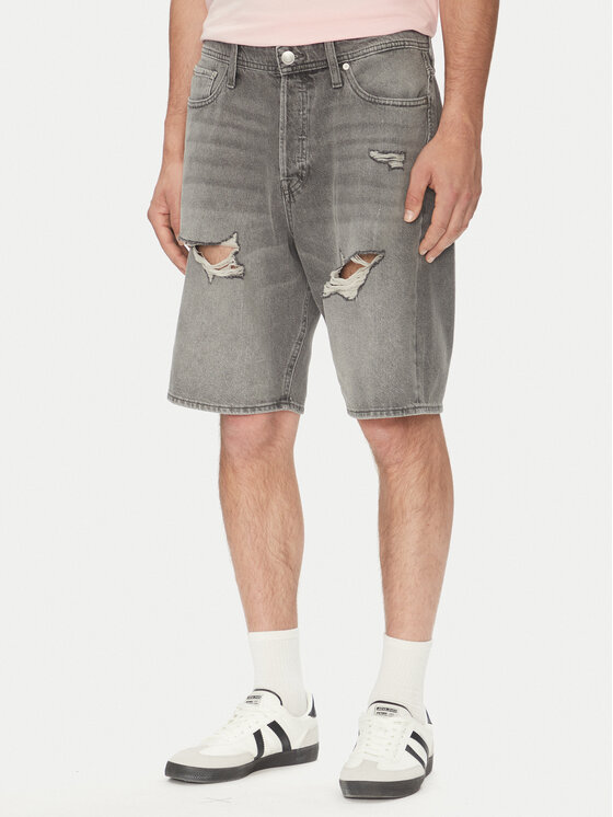 Jack&Jones Дънкови шорти Alex 12274957 Сив Loose Fit за Мъже цена