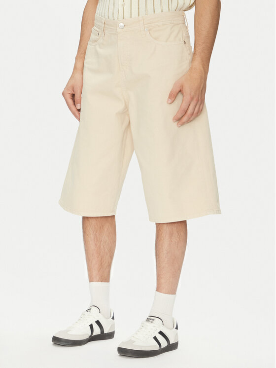 Jack&Jones Дънкови шорти Owen 12277167 Бежов Baggy Fit за Мъже цена