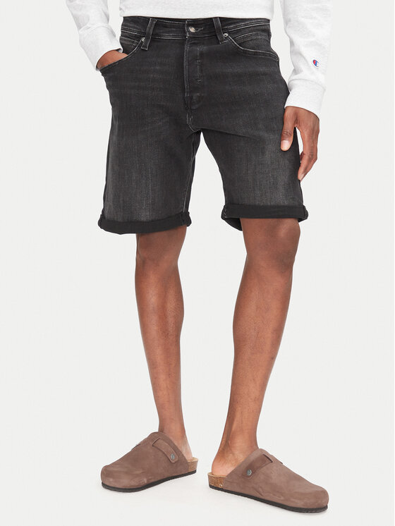 Jack&Jones Дънкови шорти Rick 12269608 Черен Regular Fit за Мъже цена
