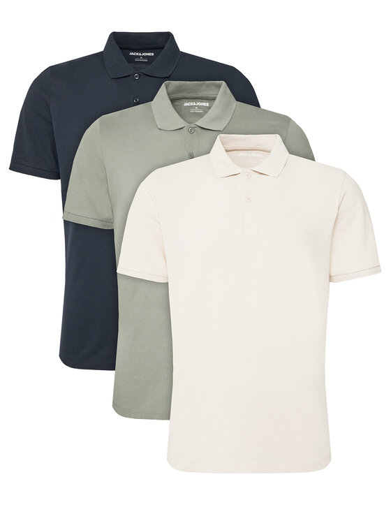 Jack&Jones Комплект 3 тениски с яка Kane 12277429 Цветен Regular Fit за Мъже цена
