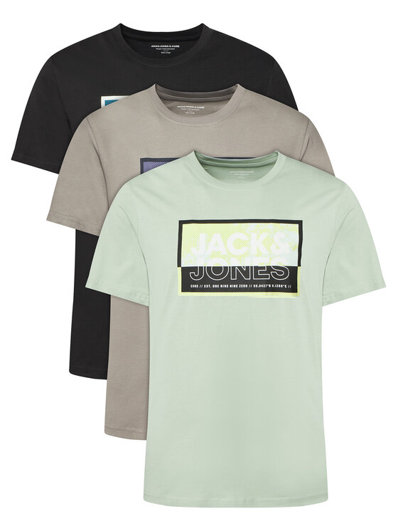 Jack&Jones Комплект 3 тишърти Logan 12284754 Цветен Regular Fit за Мъже цена