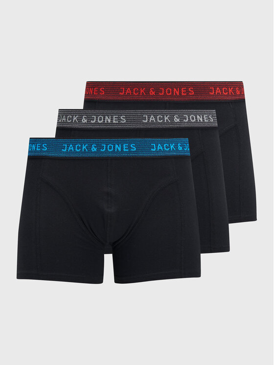Jack&Jones Комплект 3 чифта боксерки Waistband 12127816 Черен за Мъже цена