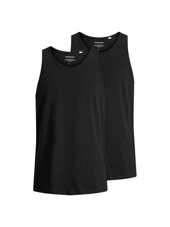 Jack&Jones Комплект от 2 броя топове Basic 12133910 Черен Regular Fit за Мъже цена