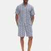 Jack&Jones Комплект от риза и текстилни шорти Seersucker 12284648 Син Relaxed Fit за Мъже цена