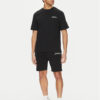 Jack&Jones Комплект тишърт и спортни шорти Beau 12277466 Черен Relaxed Fit за Мъже цена