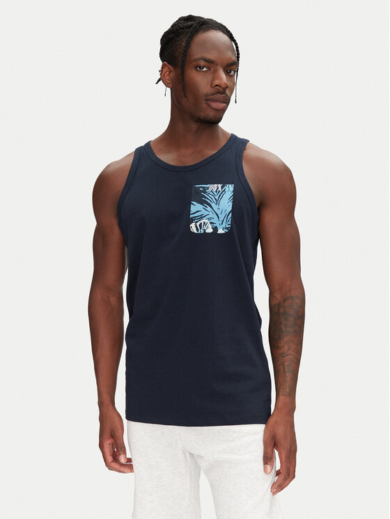 Jack&Jones Мъжки топ Hawaii 12269321 Тъмносин Standard Fit за Мъже цена