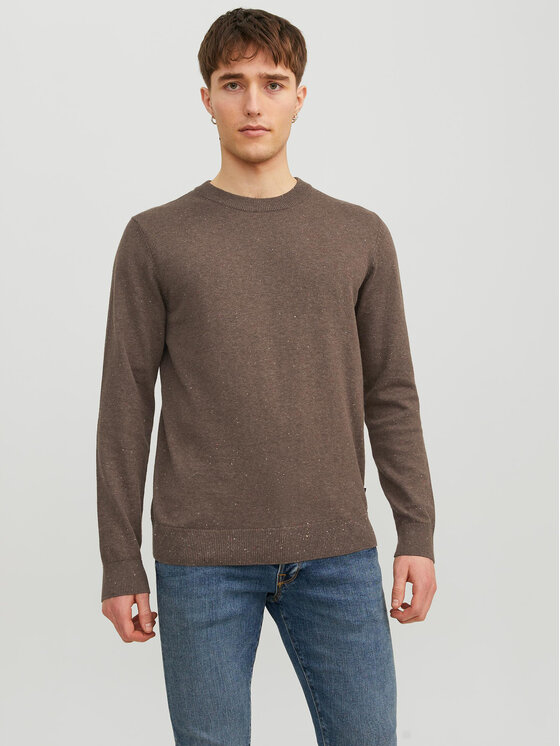 Jack&Jones Пуловер Albert 12236792 Кафяв Regular Fit за Мъже цена