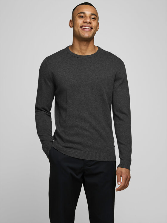 Jack&Jones Пуловер Basic 12137190 Сив Regular Fit за Мъже цена